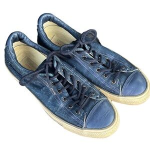 Converse All Star X John Varvatos Low Top Blue Leather Denim Sneakers